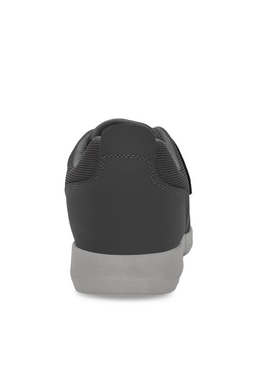 Slazenger ACA I Büyük Beden Erkek Cırt Cırtlı Koyu Gri Günlük Spor Ayakkabısı