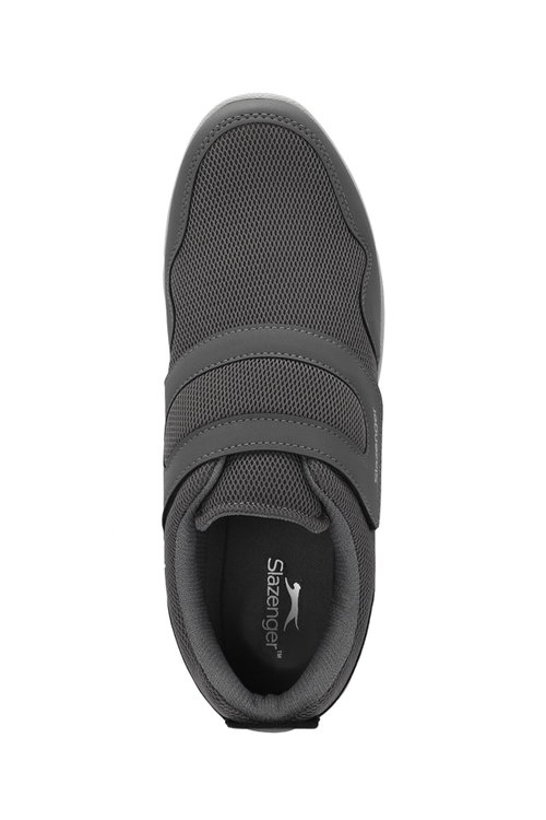 Slazenger ACA I Büyük Beden Erkek Cırt Cırtlı Koyu Gri Günlük Spor Ayakkabısı