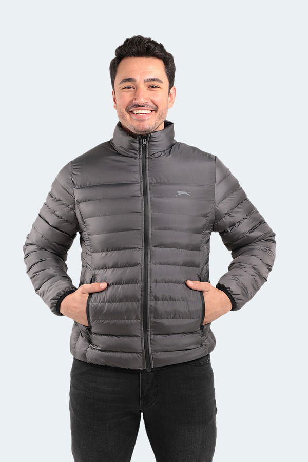 Slazenger BOSS I Erkek Şişme Gri Mont & Kaban