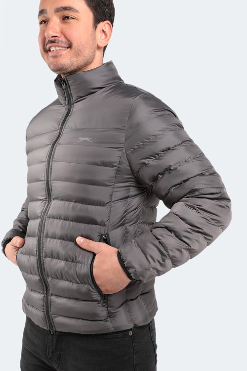 Slazenger BOSS I Erkek Şişme Gri Mont & Kaban