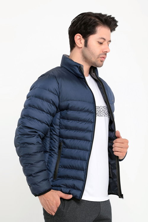 Slazenger BOSS I Erkek Şişme Lacivert Mont & Kaban