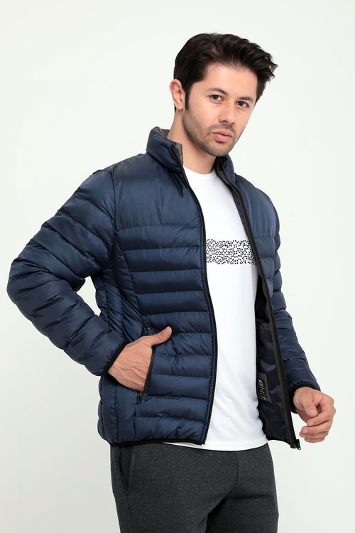 Slazenger BOSS I Erkek Şişme Lacivert Mont & Kaban