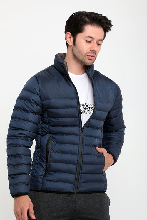 Slazenger BOSS I Erkek Şişme Lacivert Mont & Kaban