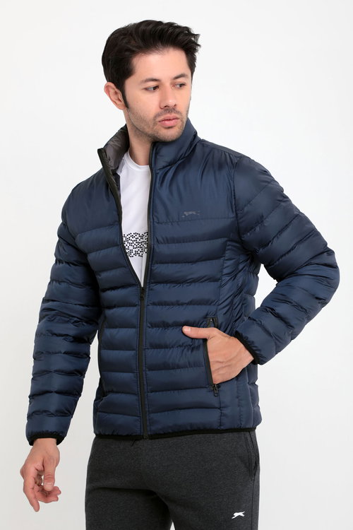 Slazenger BOSS I Erkek Şişme Lacivert Mont & Kaban