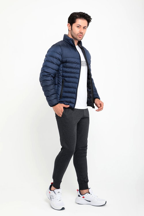 Slazenger BOSS I Erkek Şişme Lacivert Mont & Kaban