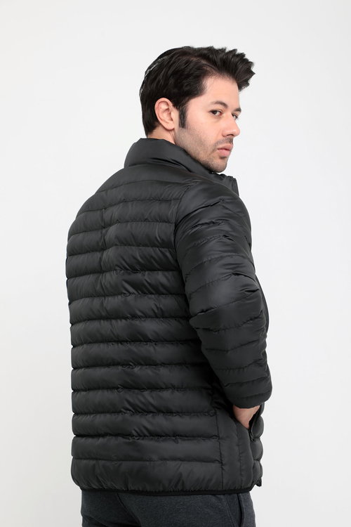 Slazenger BOSS I Erkek Şişme Siyah Mont & Kaban