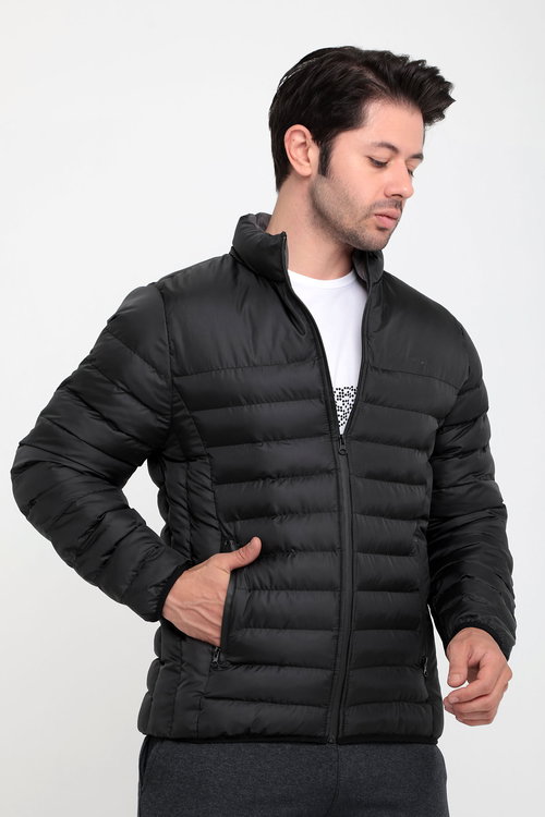 Slazenger BOSS I Erkek Şişme Siyah Mont & Kaban