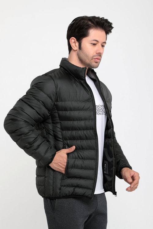 Slazenger BOSS I Erkek Şişme Siyah Mont & Kaban