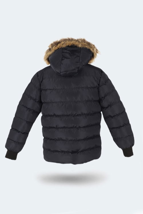 Slazenger CALISTO NEW Çocuk Kapüşonlu Şişme Lacivert Mont & Kaban
