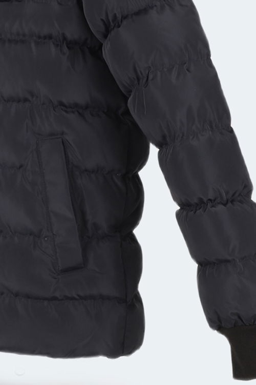 Slazenger CALISTO NEW Çocuk Kapüşonlu Şişme Lacivert Mont & Kaban