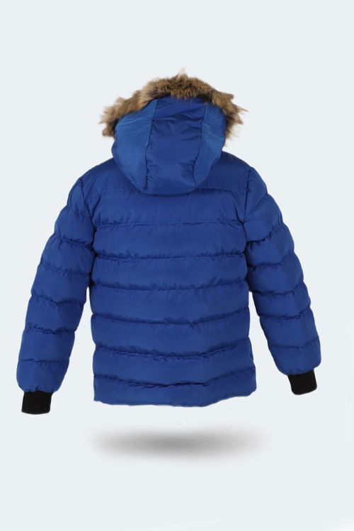 Slazenger CALISTO NEW Çocuk Kapüşonlu Şişme Saks Mavi Mont & Kaban