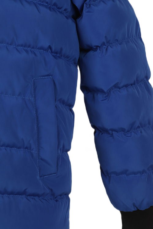 Slazenger CALISTO NEW Çocuk Kapüşonlu Şişme Saks Mavi Mont & Kaban