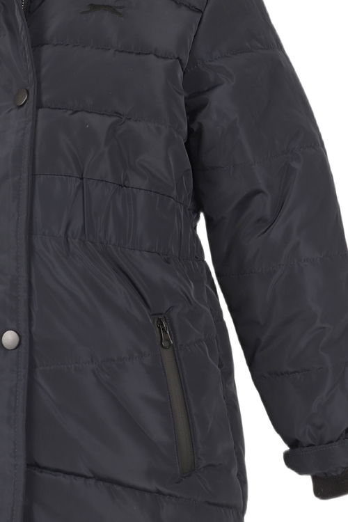 Slazenger CANDY NEW Çocuk Kapüşonlu Lacivert Mont & Kaban