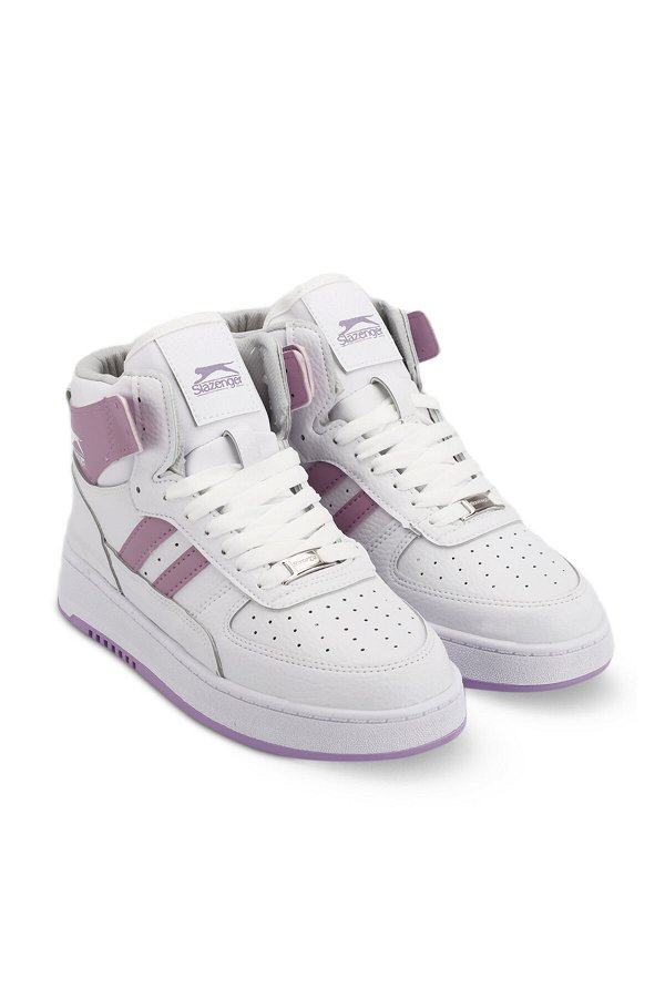 Slazenger DAPHNE HIGH Sneaker Kadın Ayakkabı Beyaz / Mor