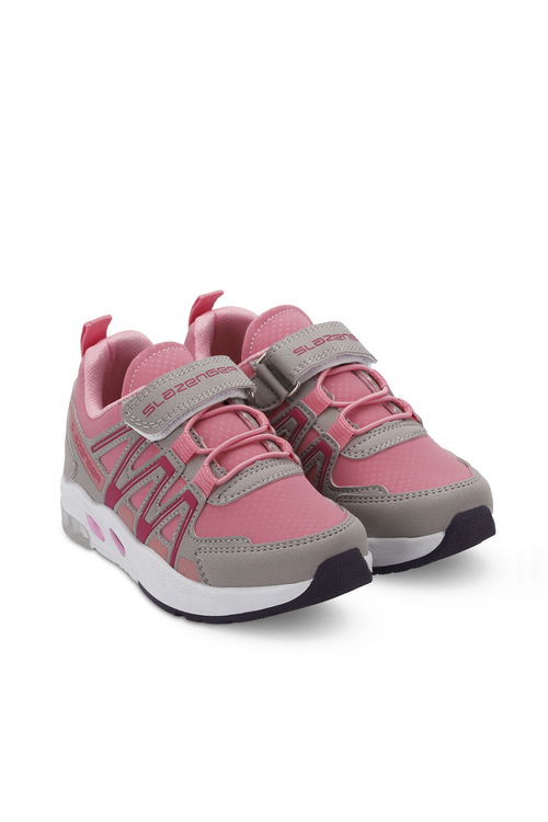 ELIPS Unisex Çocuk Sneaker Ayakkabı Gri / Pembe