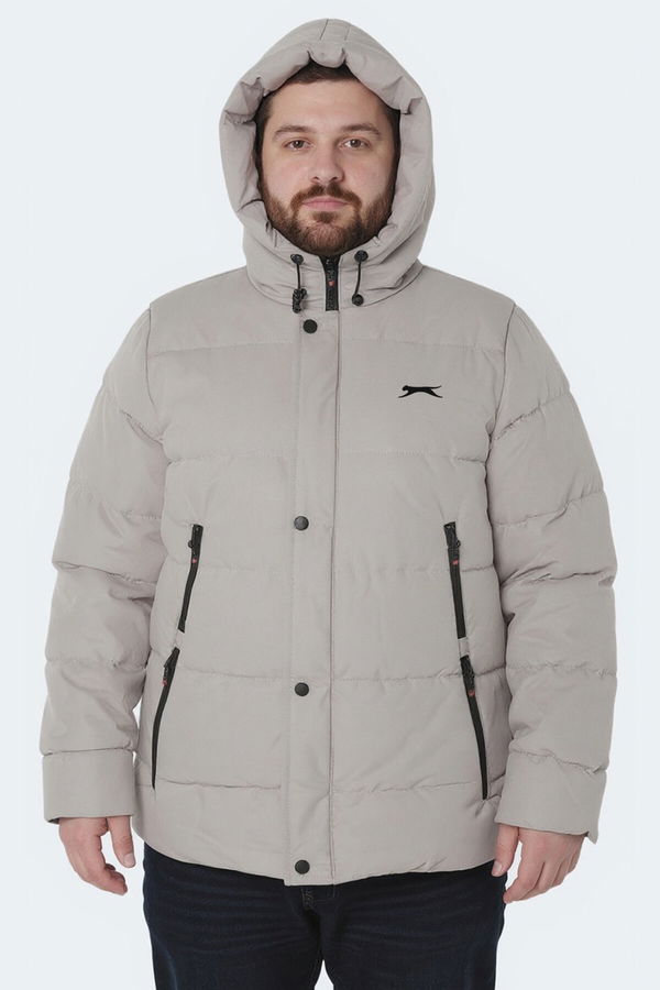 Slazenger GAFAR Büyük Beden Erkek Mont & Kaban Bej