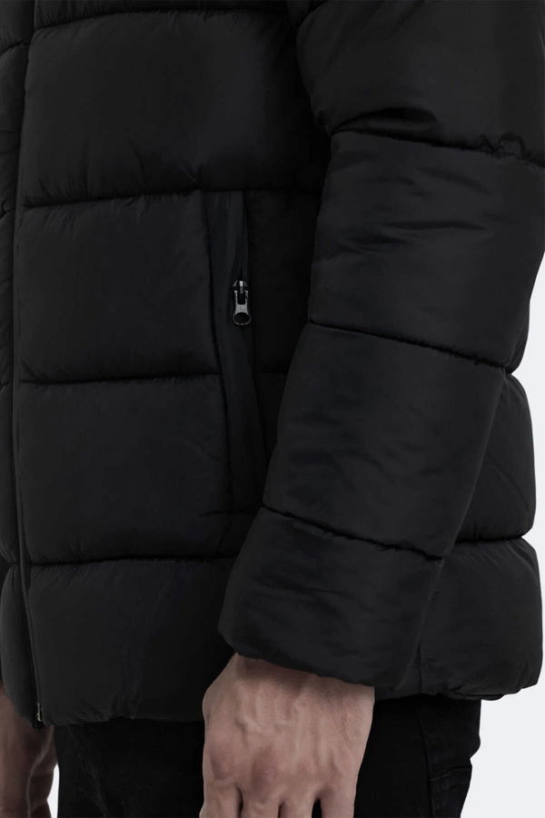 Slazenger GANEA IN Büyük Beden Erkek Mont & Kaban Siyah