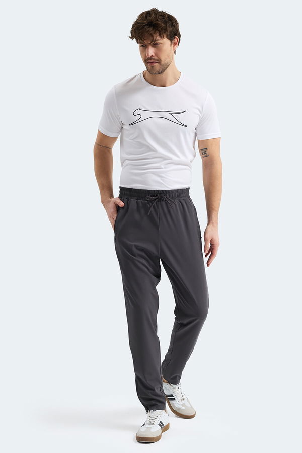 Slazenger GRIET Erkek Fermuar Cepli Koyu Gri Eşofman Altı