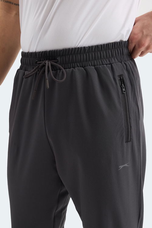 Slazenger GRIET Erkek Fermuar Cepli Koyu Gri Eşofman Altı