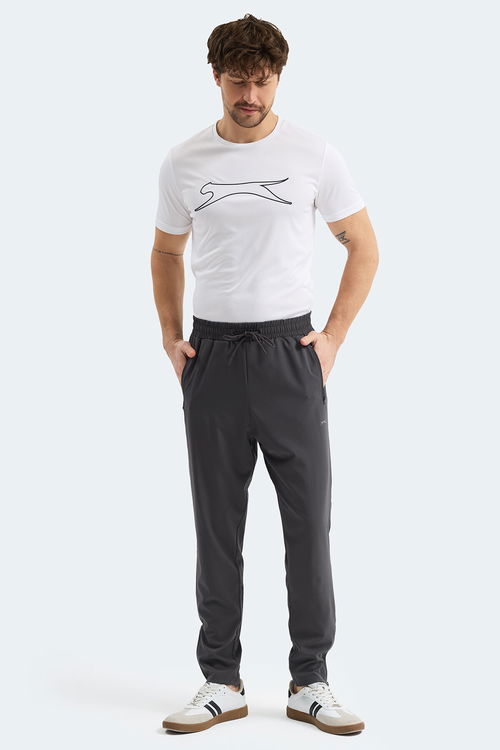 Slazenger GRIET Erkek Fermuar Cepli Koyu Gri Eşofman Altı