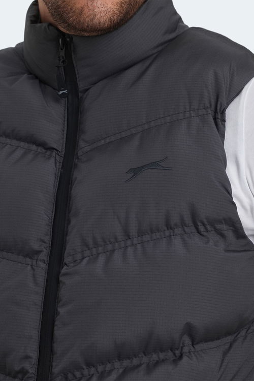 Slazenger HANDLE IN Erkek Şişme Yelek Koyu Gri Yelek