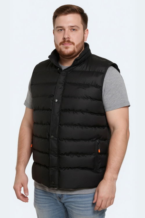 Slazenger HELEN IN Büyük Beden Erkek Siyah Yelek