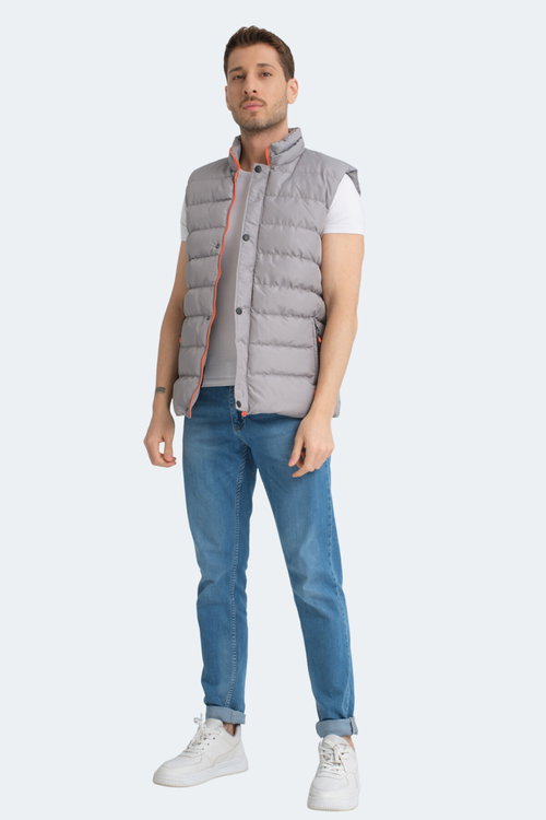 Slazenger HELEN Erkek Şişme Koyu Gri Yelek