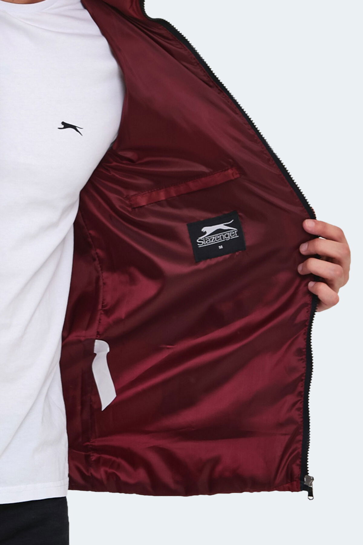 Slazenger HORIZON I Erkek Şişme Bordo / Bordo Mont & Kaban - Thumbnail