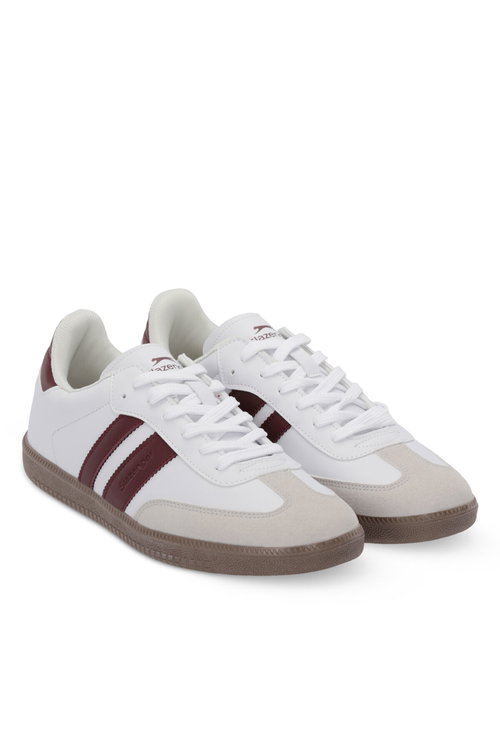 Slazenger ITALY I Erkek Beyaz / Bordo Günlük Spor Ayakkabısı
