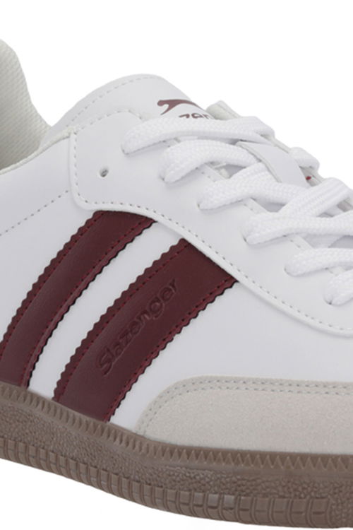 Slazenger ITALY I Erkek Beyaz / Bordo Günlük Spor Ayakkabısı