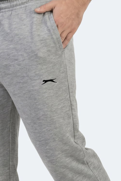 Slazenger JERRY Büyük Beden Erkek Cepli Gri Eşofman Altı