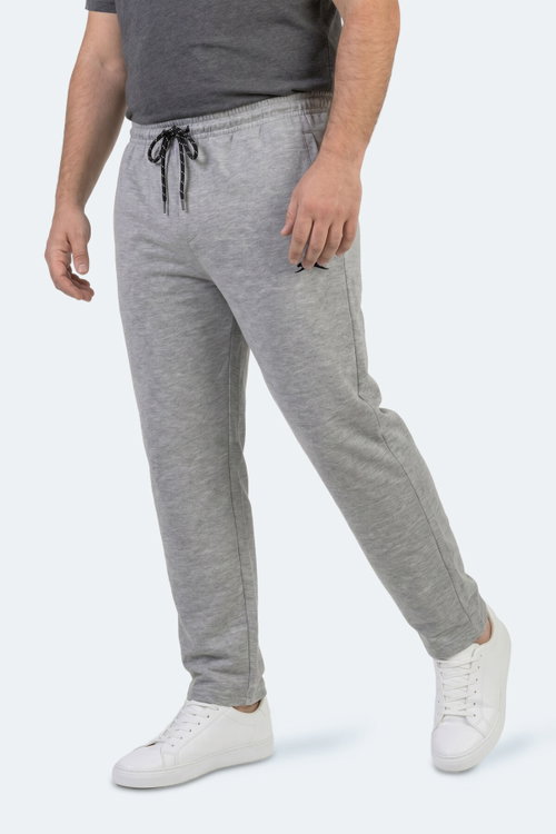 Slazenger JERRY Büyük Beden Erkek Cepli Gri Eşofman Altı