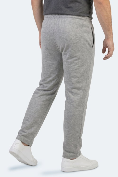 Slazenger JERRY Büyük Beden Erkek Cepli Gri Eşofman Altı
