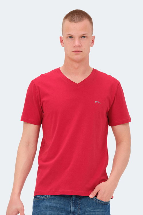 Slazenger KAIJA Erkek V Yaka Kırmızı Tişört