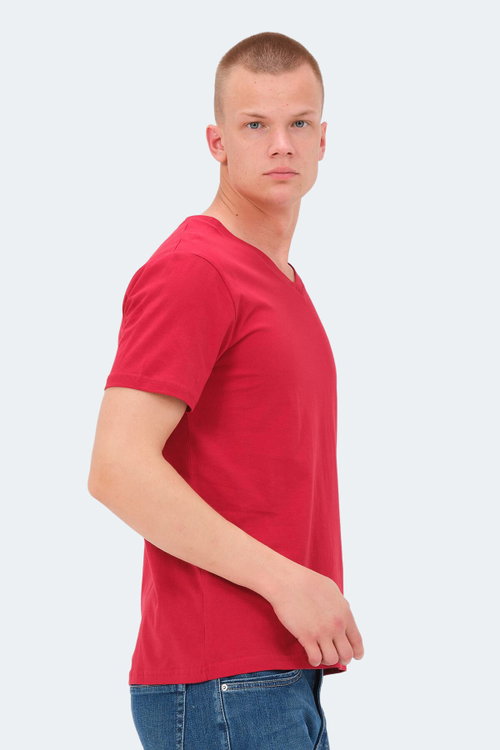 Slazenger KAIJA Erkek V Yaka Kırmızı Tişört