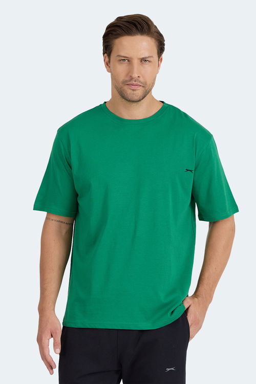 Slazenger KAISER 5li Set Erkek Tişört Beyaz - Siyah - Taş Gri - Lacivert - Koyu Yeşil