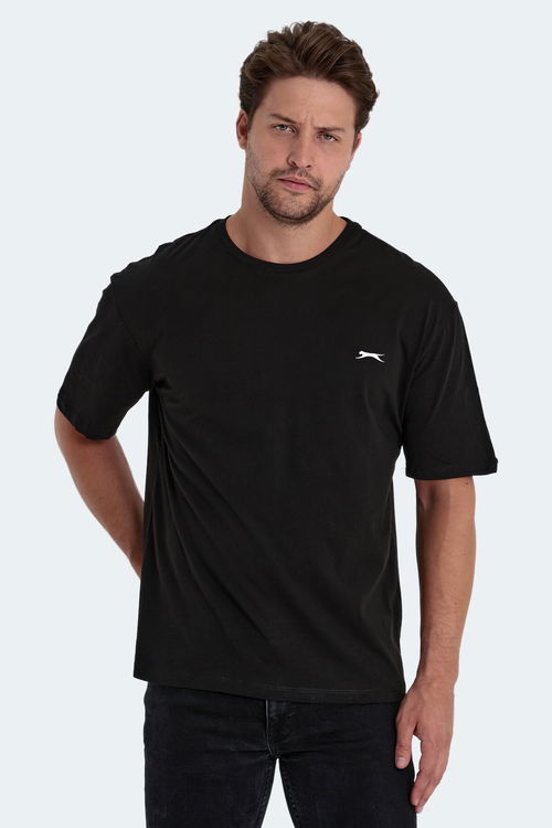 Slazenger KAISER 5li Set Erkek Tişört Beyaz - Siyah - Taş Gri - Lacivert - Koyu Yeşil