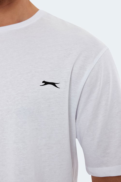 Slazenger KAISER 5li Set Erkek Tişört Beyaz - Siyah - Taş Gri - Lacivert - Koyu Yeşil