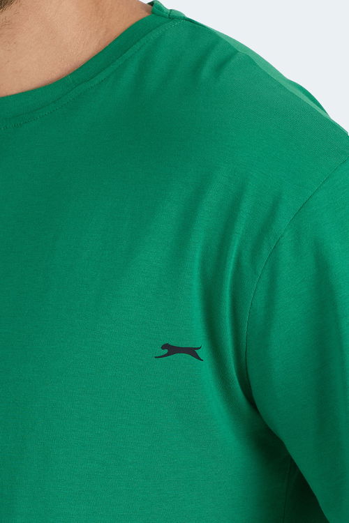 Slazenger KAISER 5li Set Erkek Tişört Beyaz - Siyah - Taş Gri - Lacivert - Koyu Yeşil