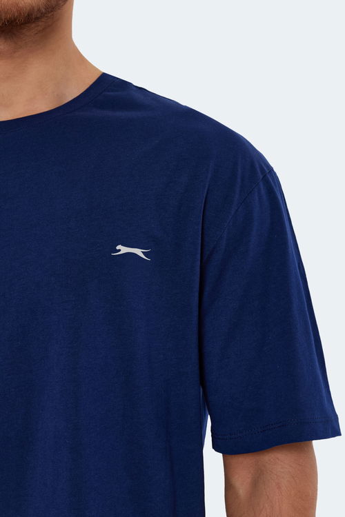 Slazenger KAISER 3lü Set Erkek Tişört Taş Gri - Lacivert - Koyu Yeşil