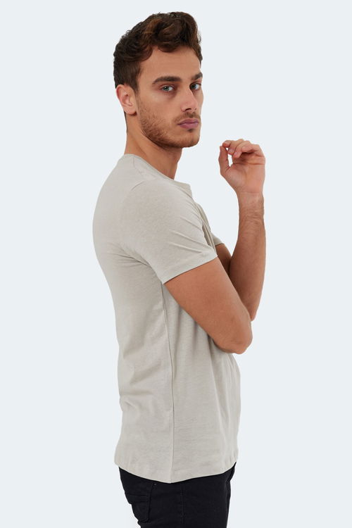 Slazenger KAURI IN Erkek Taş Gri Tişört Slazenger KAURI IN Erkek Taş Gri Tişört