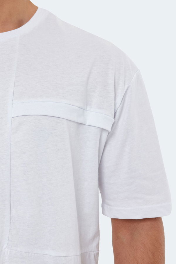 Slazenger KAURI IN Oversize Erkek Tişört Beyaz