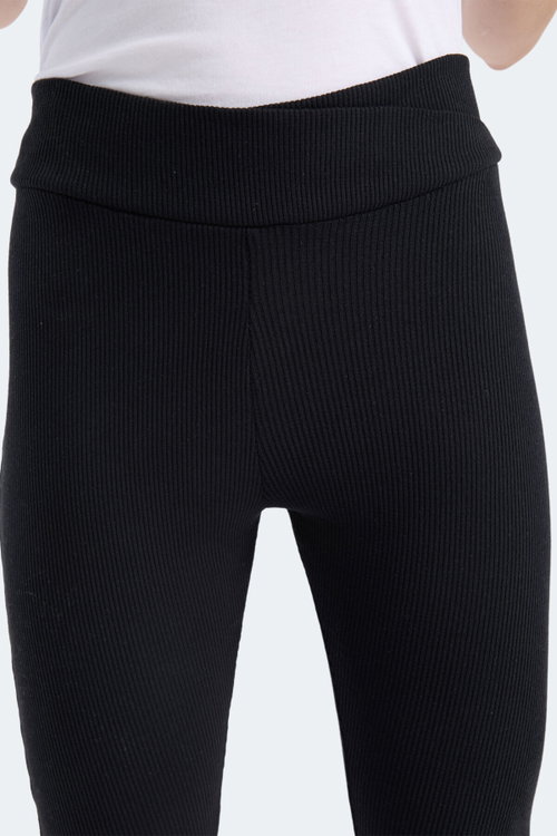 Slazenger KEEPER Kadın Yüksek Bel Siyah Tayt
