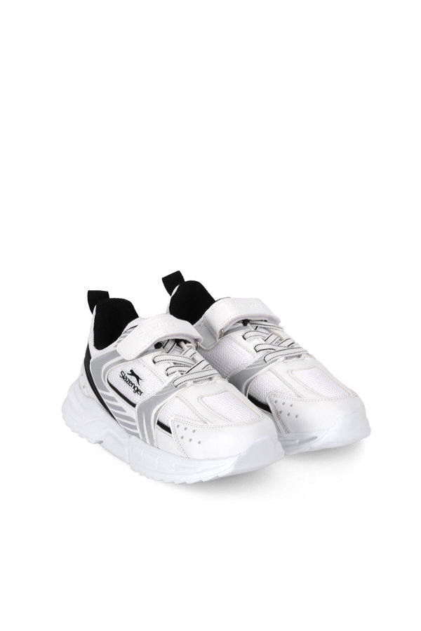 Slazenger KENDALL Unisex Çocuk Cırt Cırtlı Beyaz / Siyah Günlük Spor Ayakkabısı