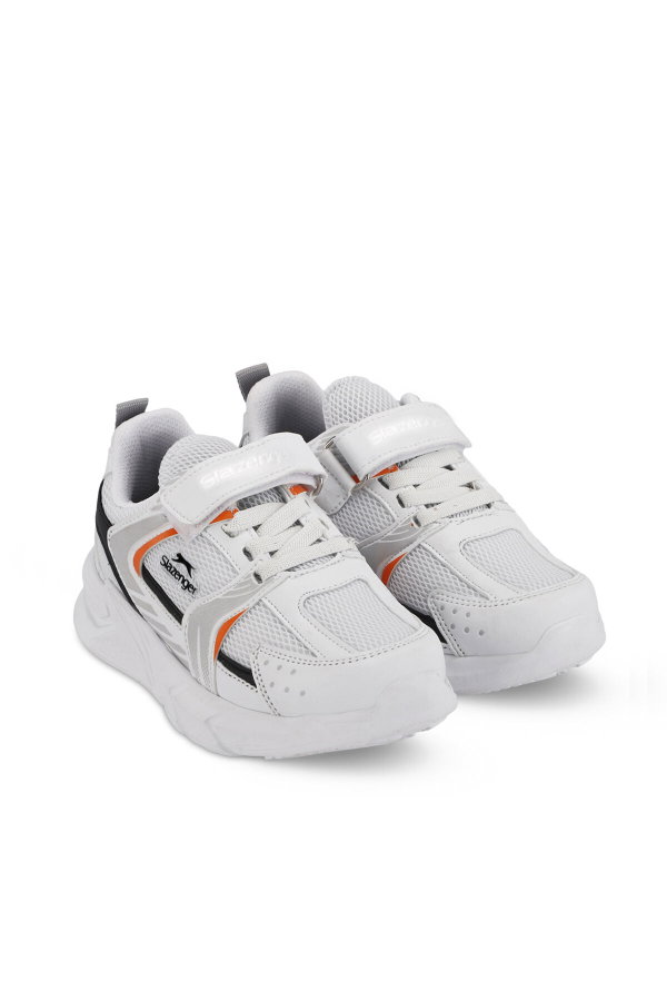 Slazenger KENDALL Unisex Çocuk Cırt Cırtlı Beyaz / Turuncu Günlük Spor Ayakkabısı