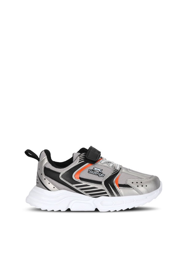 Slazenger KENDALL Unisex Çocuk Cırt Cırtlı Gri / Siyah Günlük Spor Ayakkabısı