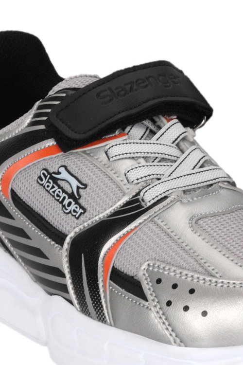 Slazenger KENDALL Unisex Çocuk Cırt Cırtlı Gri / Siyah Günlük Spor Ayakkabısı