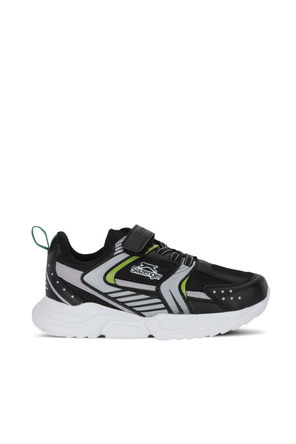 Slazenger KENDALL Unisex Çocuk Cırt Cırtlı Siyah / Beyaz Günlük Spor Ayakkabısı