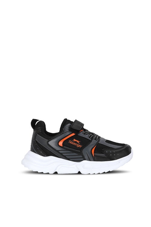 Slazenger KENDALL Unisex Çocuk Cırt Cırtlı Siyah / Koyu Gri Günlük Spor Ayakkabısı