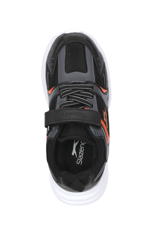 Slazenger KENDALL Unisex Çocuk Cırt Cırtlı Siyah / Koyu Gri Günlük Spor Ayakkabısı